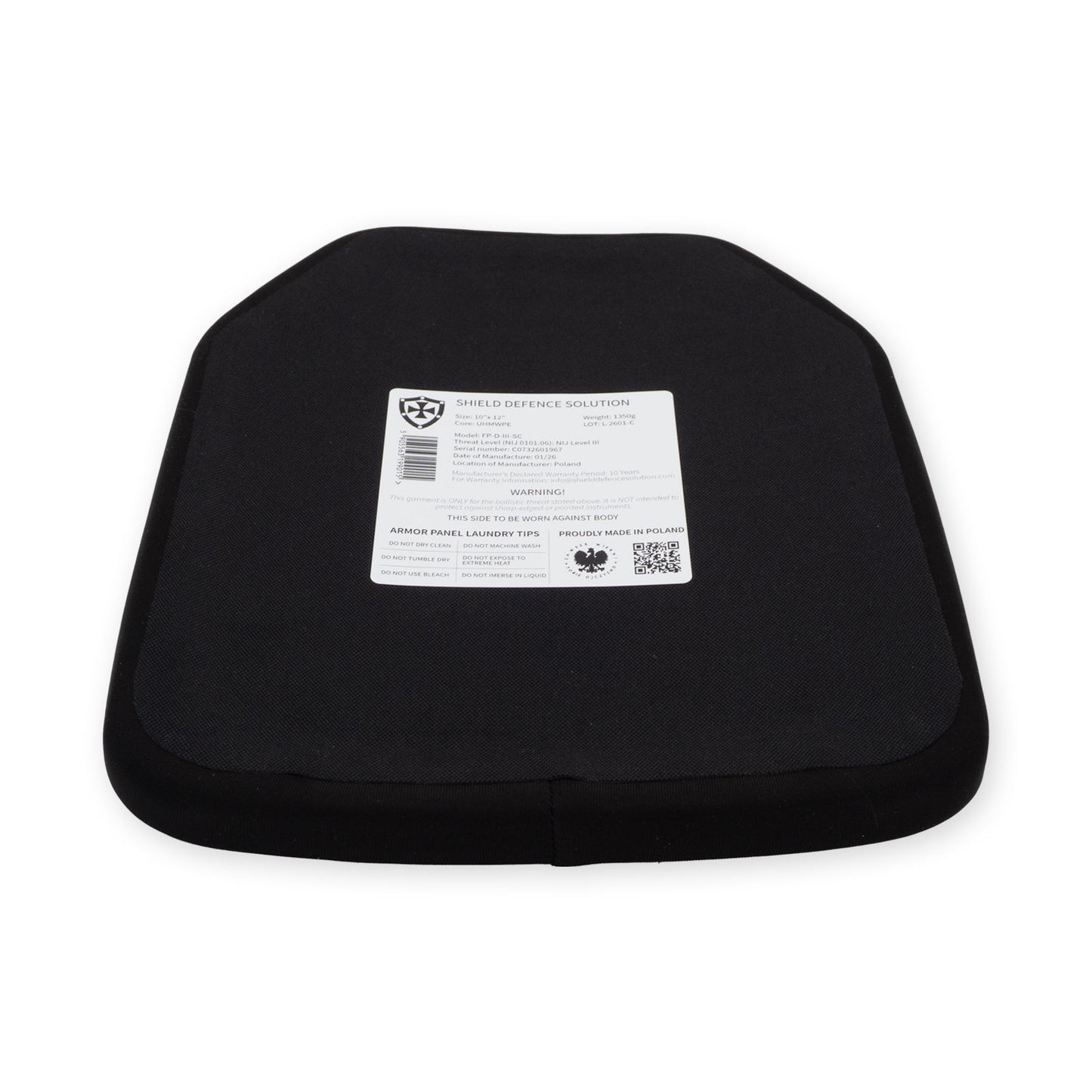 10"x12" Single Curve Płyta przednia SAPI