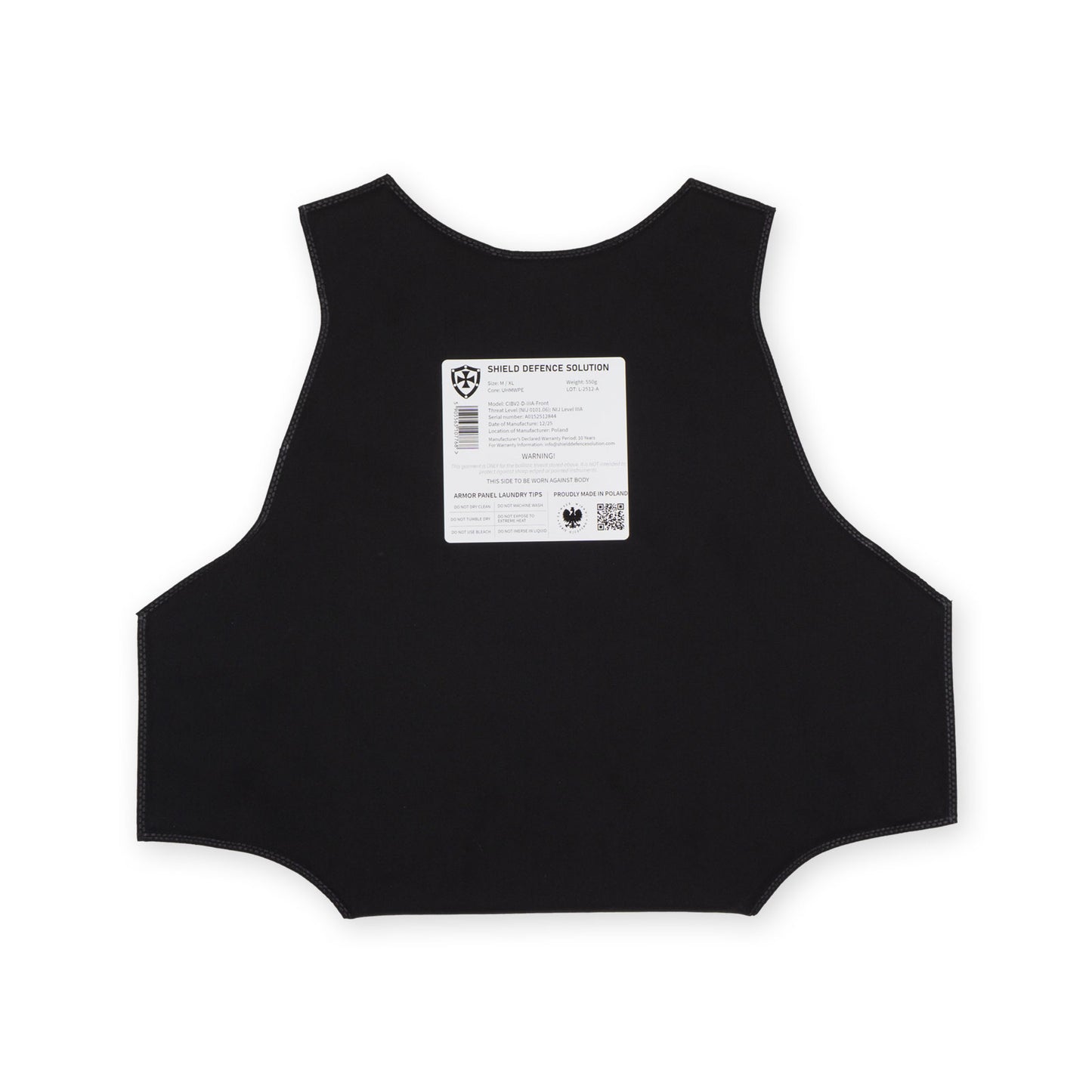 Miękki Wkład Balistyczny do Cataphract CIBV2 – Zestaw Przód i Tył