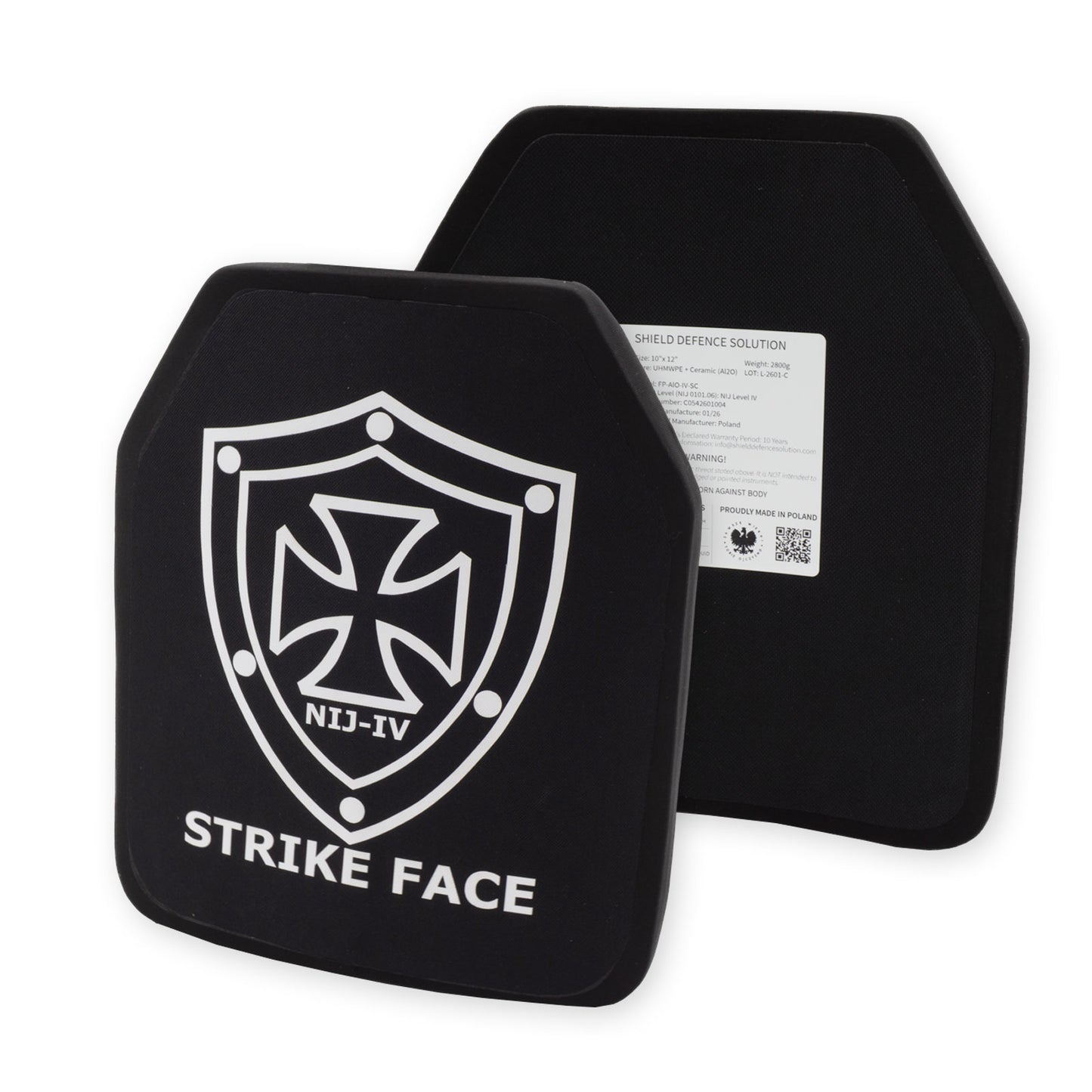 10"x12" Single Curve Płyta Przednia SAPI – ceramiczna (AlO)