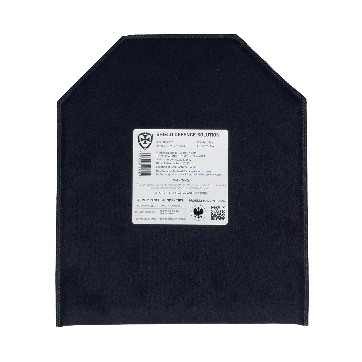 10"x12" Miękki Wkład Balistyczny