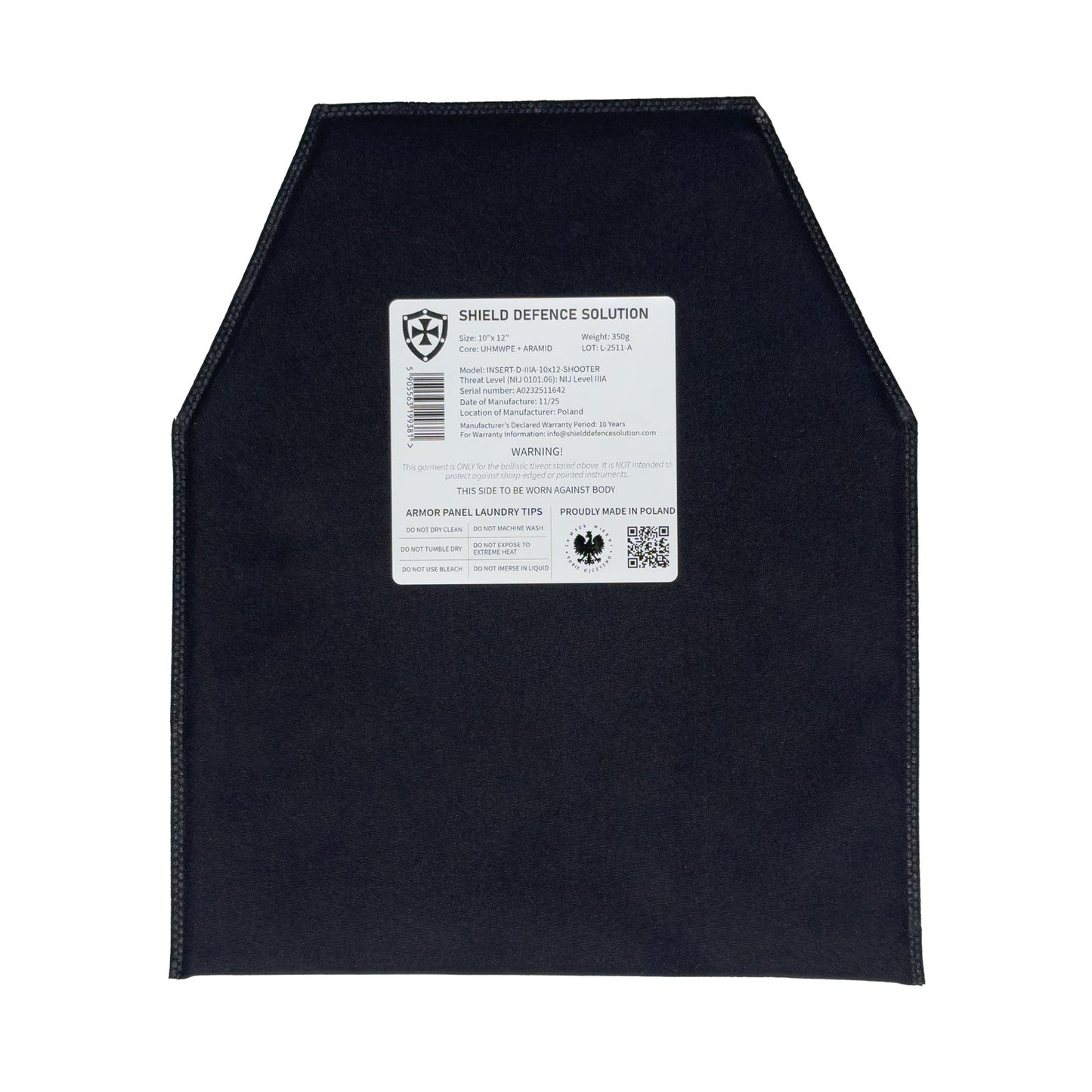 10"x12" Miękkie Wkłady Balistyczne Shooters Cut  | Ochrona Przodu i Tyłu